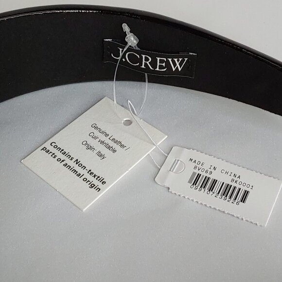 J.CREW OVERSIZED LEATHER HEADBAND PATENT GĹOSSI-PUFF - Picture 9 of 16